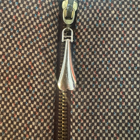 Vintage Miss Istanbull Brown Dress with Ribbon Zipper Details Size 42 US Large - Picture 10 of 14